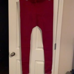 NWOT Maroon Maternity Leggings XS